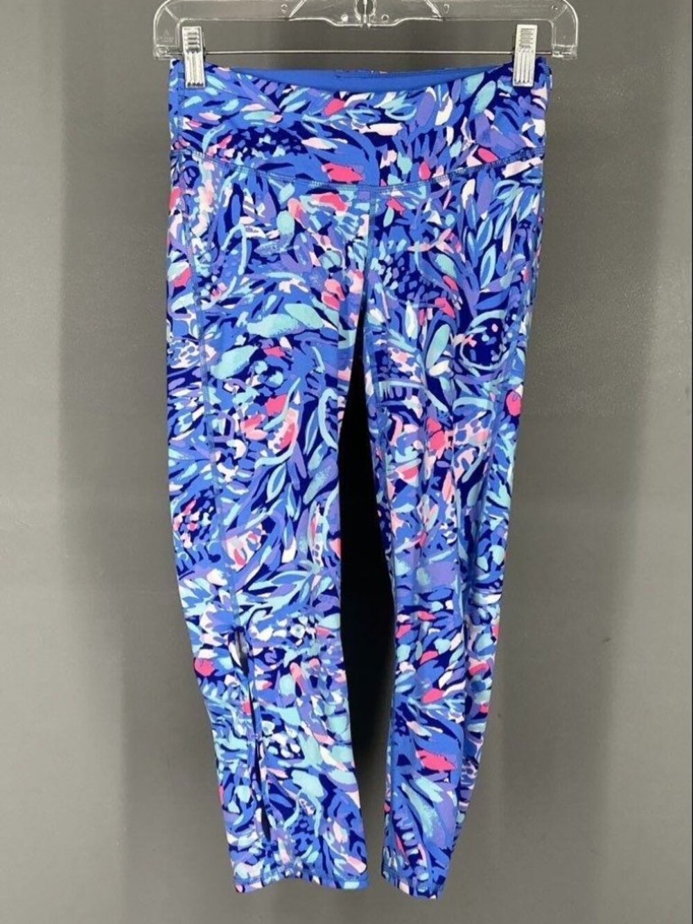 Lilly Pulitzer Luxletic Blue Pink Print Leggings S